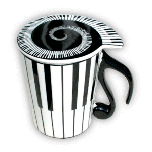 Mūzikas krūze ar vāku - KEYBOARD