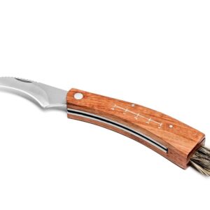 Изогнутый нож для грибов с кисточкой.