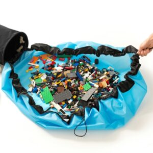 Auduma soma ar spēļu paklājiņu 2in1 - ZILS