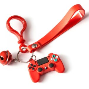 Gamer key ring with bell - RED